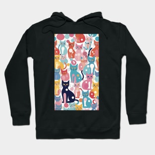 Whisker Rainbow Revelry: A Kaleidoscope of Colorful Cats Hoodie